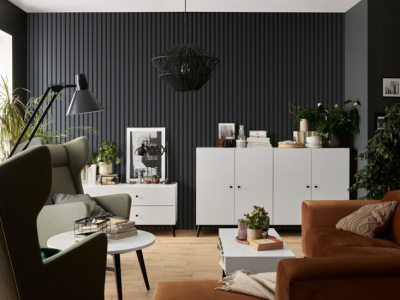 Рейка левая для стеновой панели Linerio S-LINE Black (чёрный)